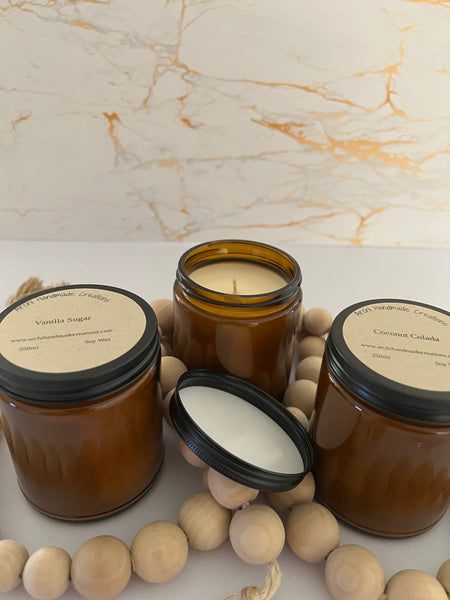Amber Jar Candles Medium