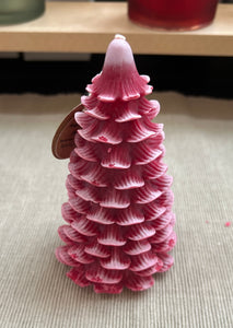 Christmas Tree Pillar Candle