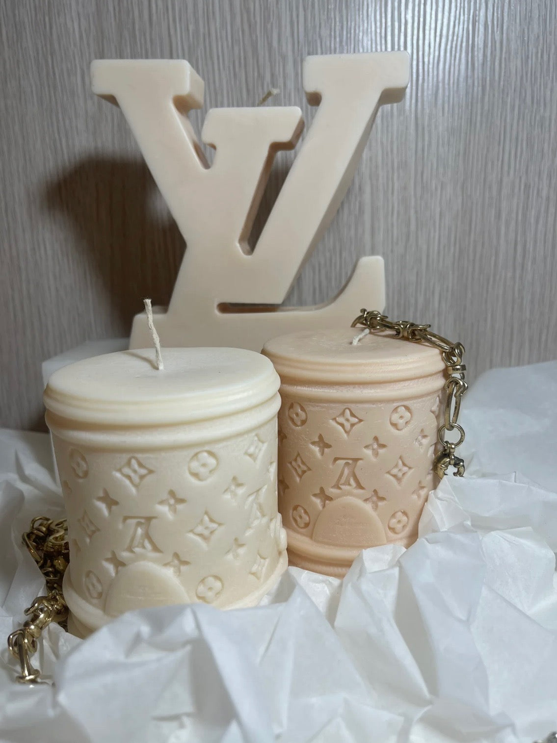 LV Trunk Pilar Candle