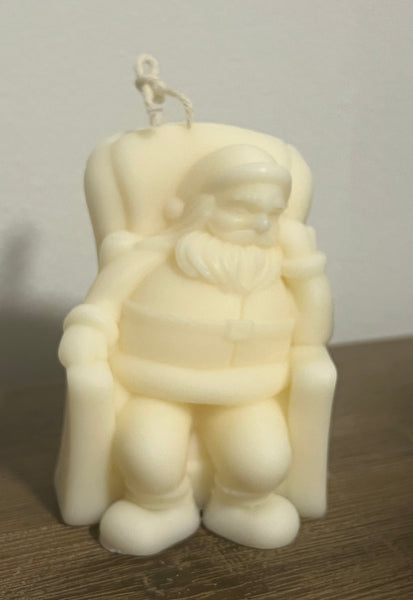 Sitting Santa Pillar Candle - Christmas