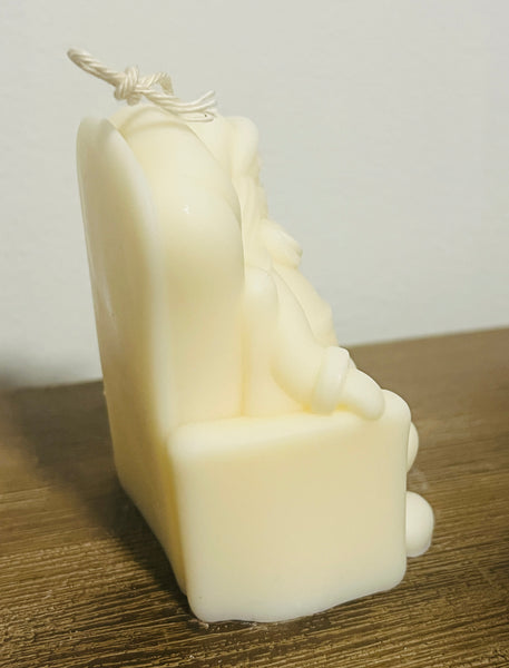 Sitting Santa Pillar Candle - Christmas