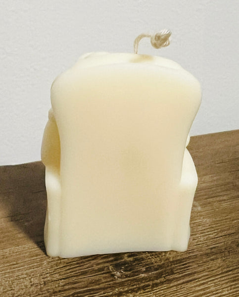 Sitting Santa Pillar Candle - Christmas