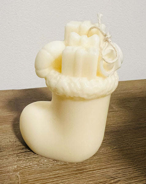 Chistmas Stocking Pillar Candle