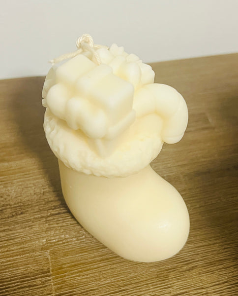Chistmas Stocking Pillar Candle