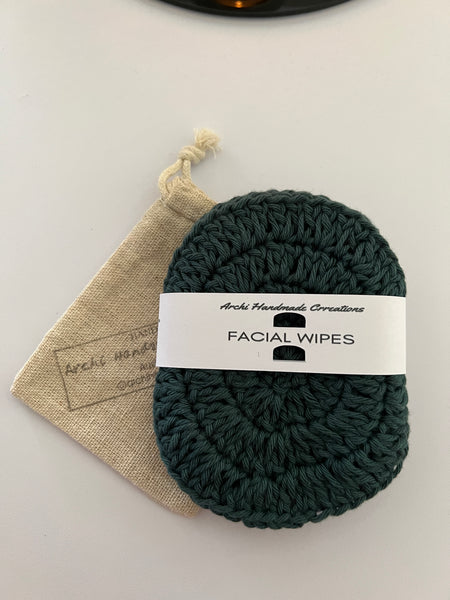 Crochet Facial Wipes x 3