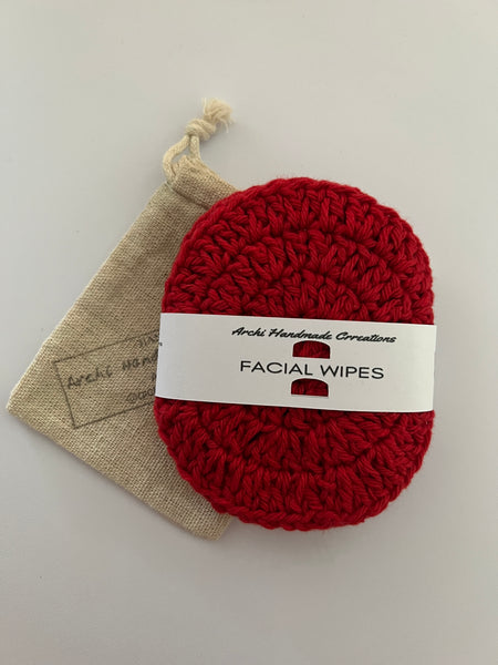 Crochet Facial Wipes x 3