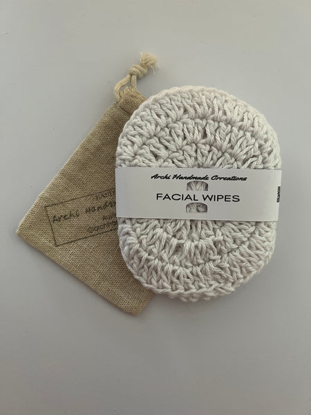 Crochet Facial Wipes x 3