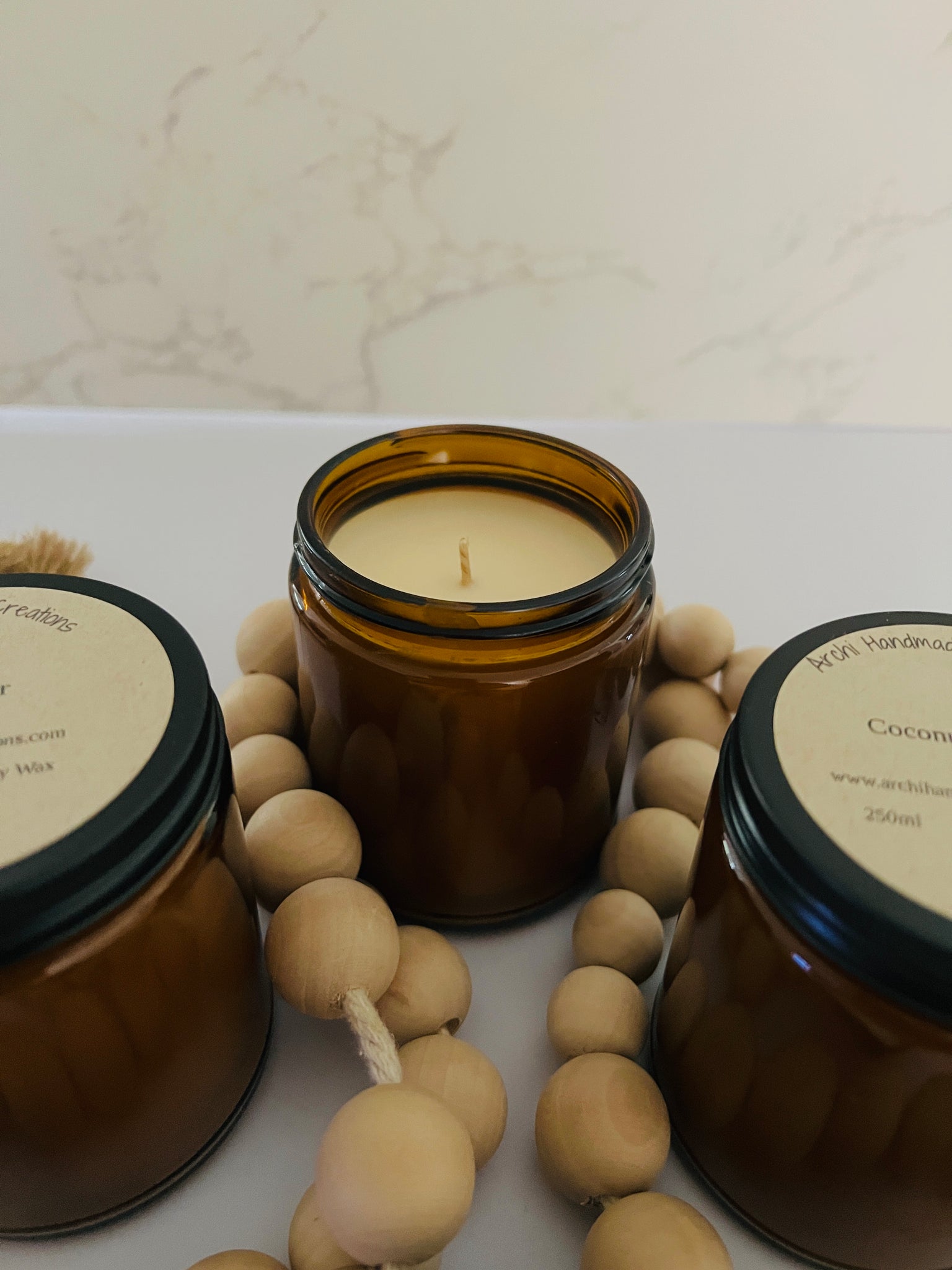 Amber Jar Candles 250gr - Male Scents